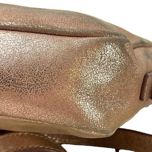 Fossil Womens Small Rose Gold Crossbody Purse Shoulder Bag Leather "Stained" - Picture 13 of 16